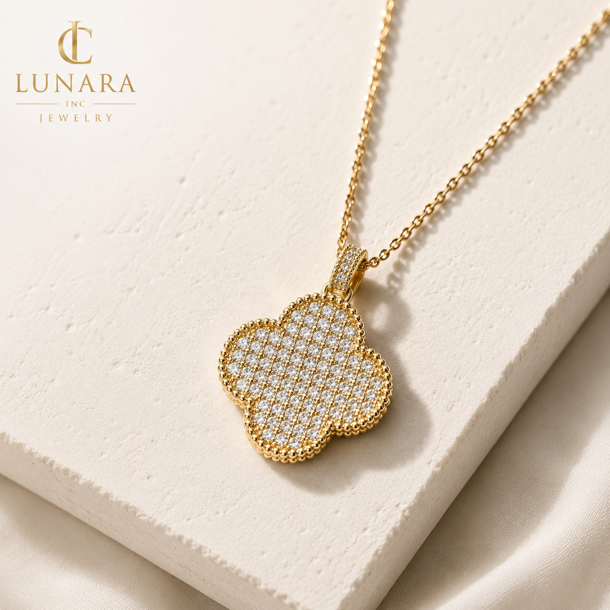 Diamond Clover Pendant