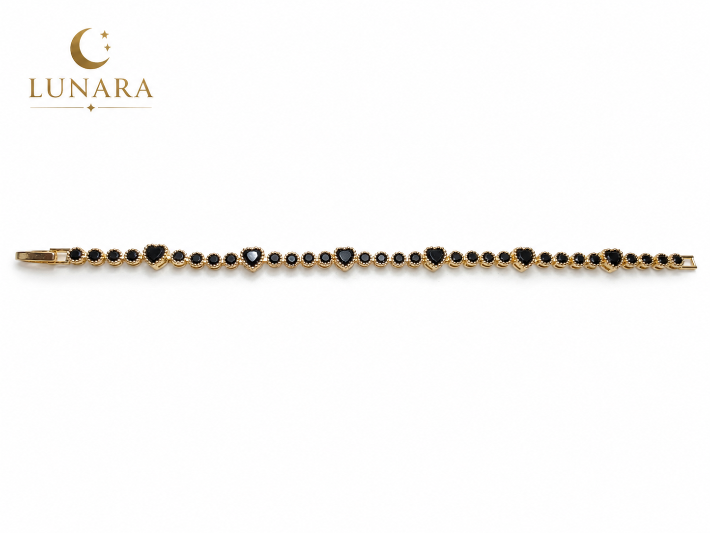 Lunara Midnight Heart Bracelet