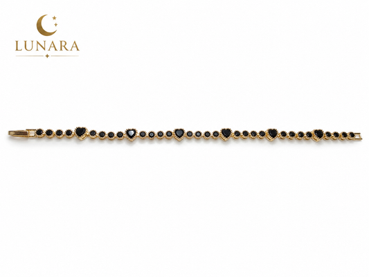 Lunara Midnight Heart Bracelet