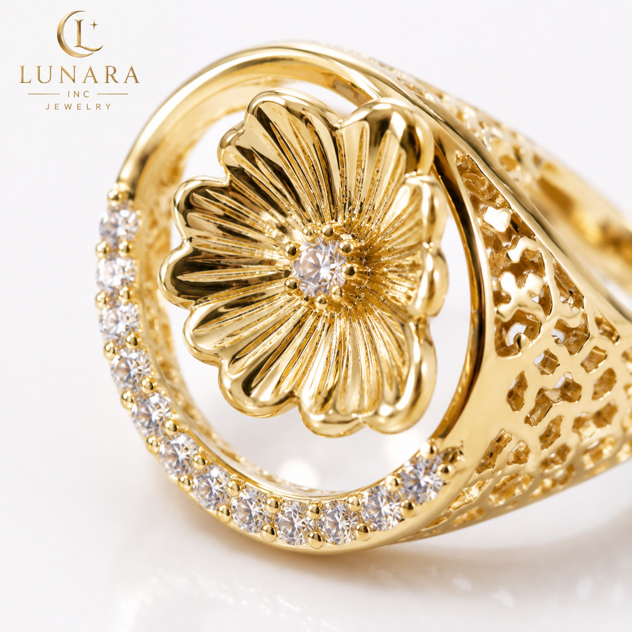 Golden Bloom Luxe Ring