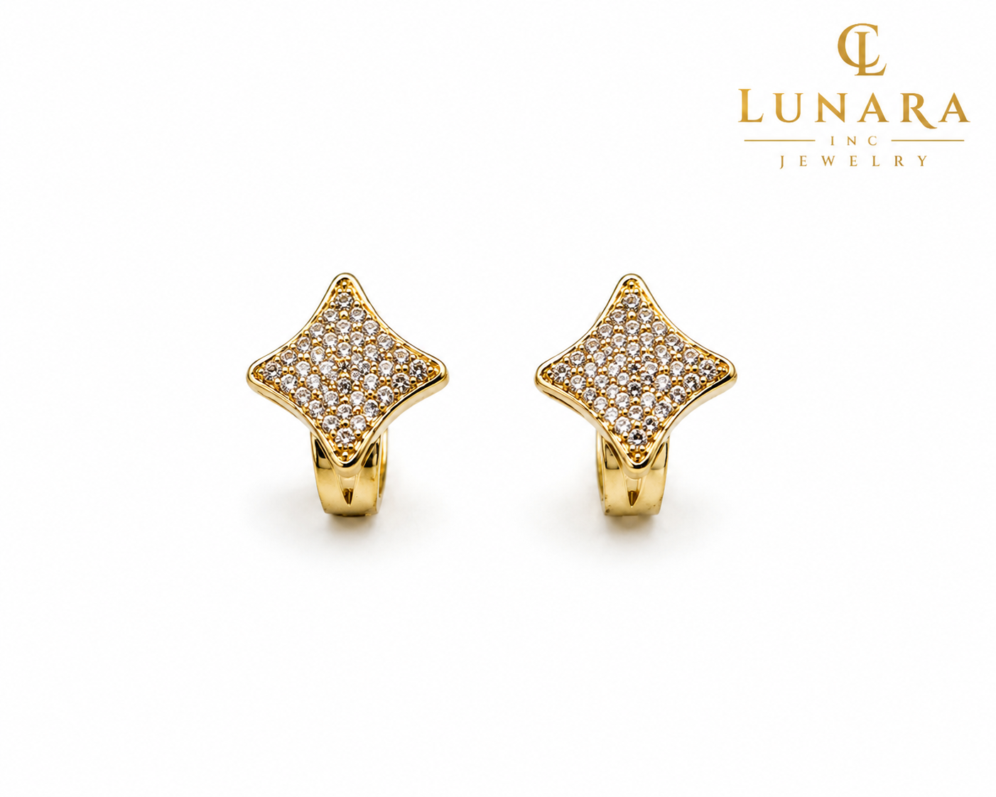 Lunara Diamond Mosaic Earrings
