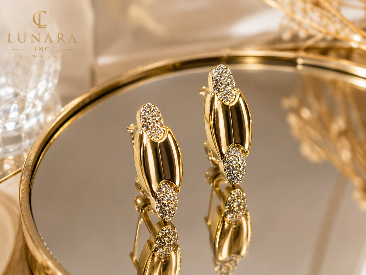 Lunara Golden Eclipse Earrings