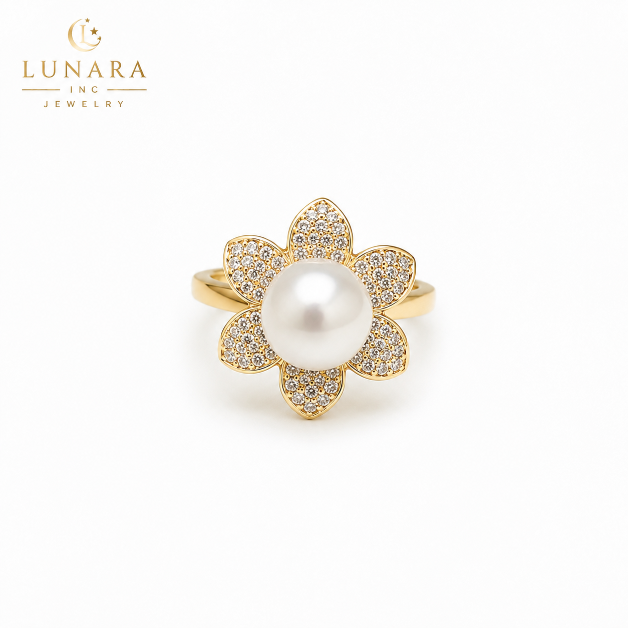 Lunara Pearl Bloom Ring