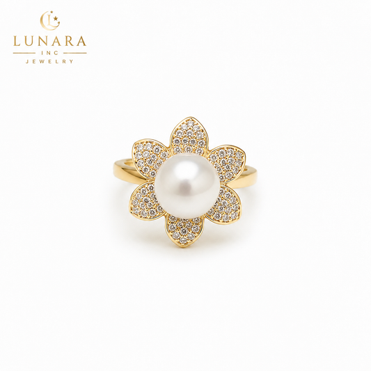 Lunara Pearl Bloom Ring
