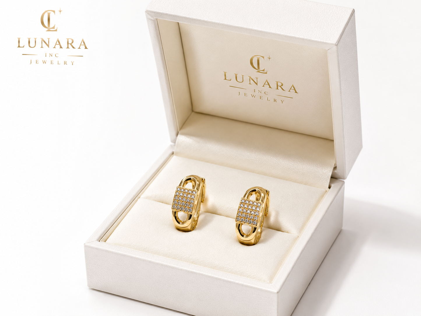 Lunara Radiant Lock Earrings
