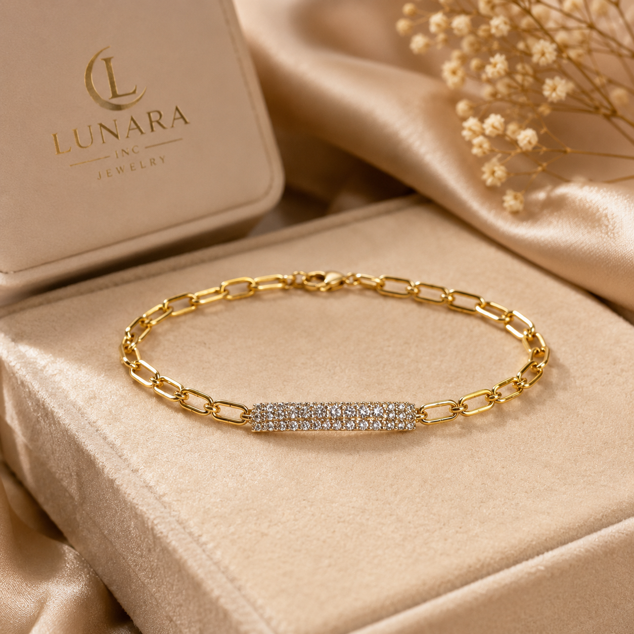 Lunara Diamond Bar Bracelet