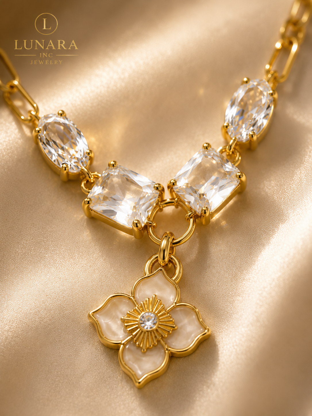 Crystal Flower Necklace ✨