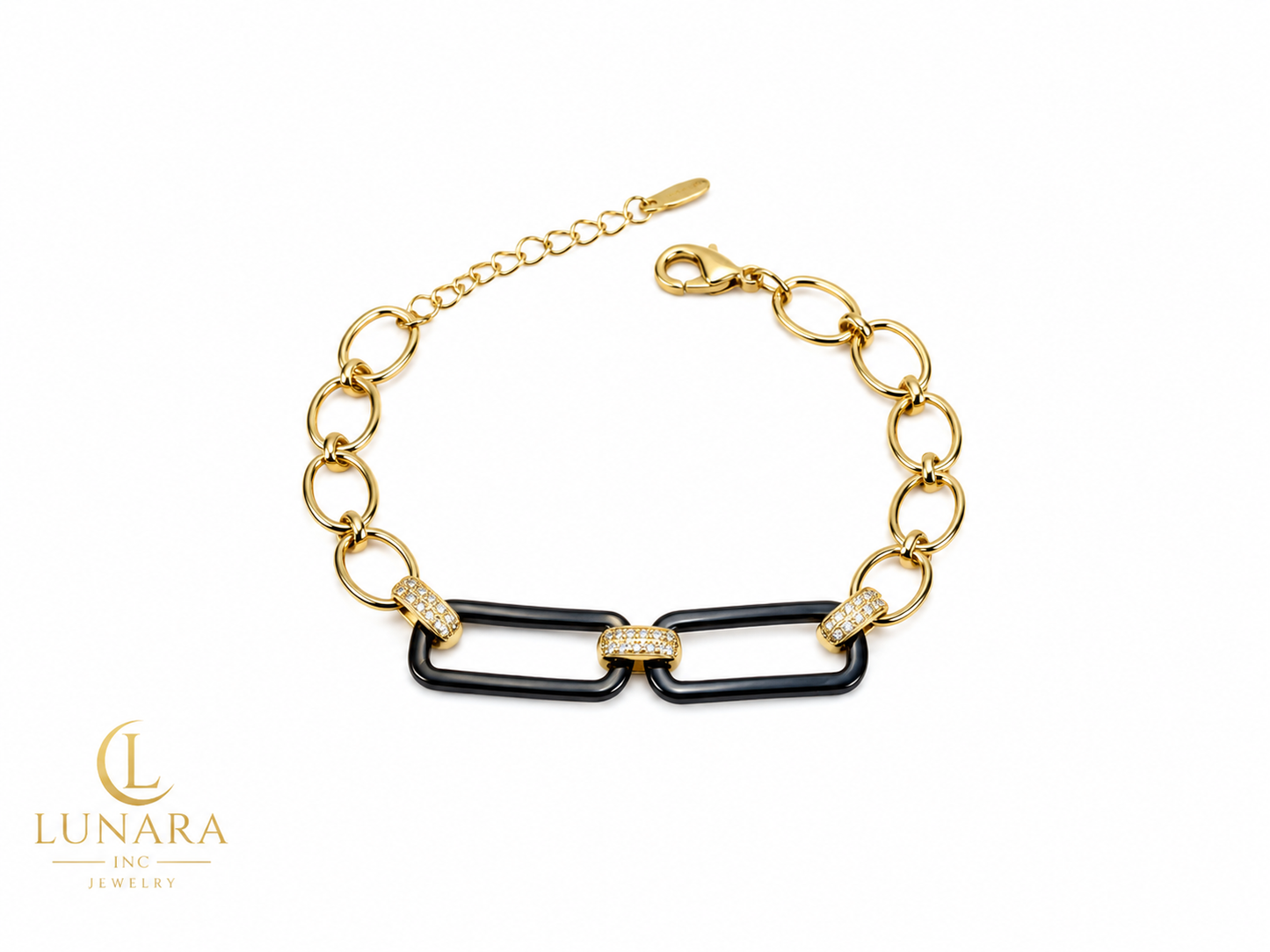 Lunara Midnight Link Bracelet.