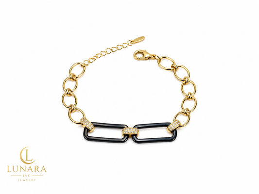Lunara Midnight Link Bracelet.