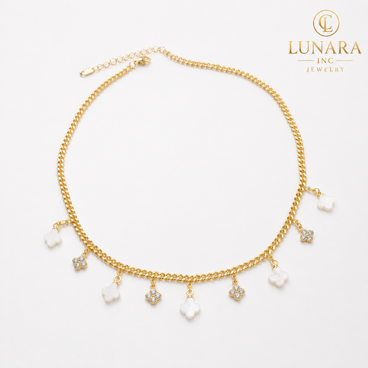 White Clover Spark Necklace