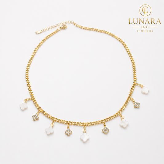 White Clover Spark Necklace