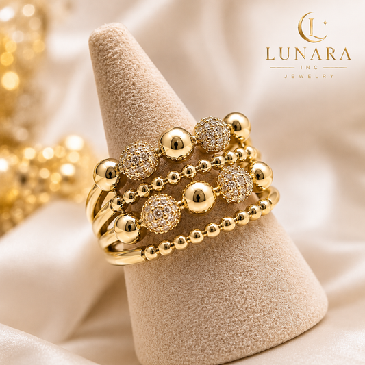 Golden Royale Beaded Ring