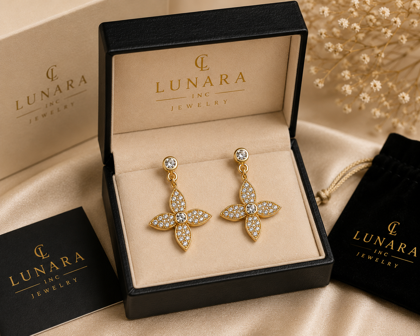 Lunara Fleur Étoile Earrings