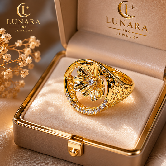 Golden Bloom Luxe Ring