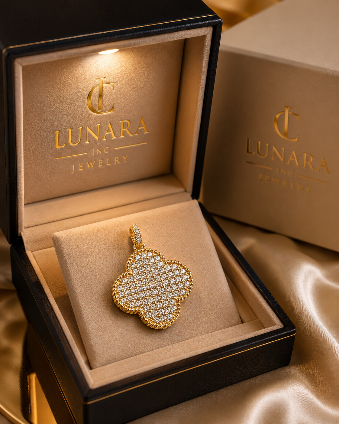 Diamond Clover Pendant