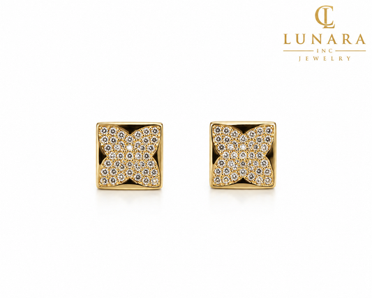 Lunara Radiant Square Earrings