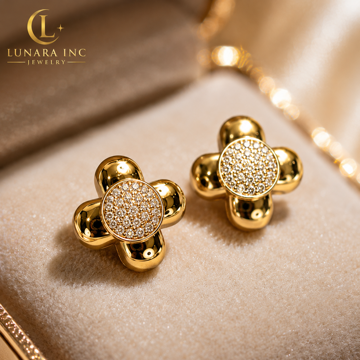 Lunara Golden Bloom Earrings