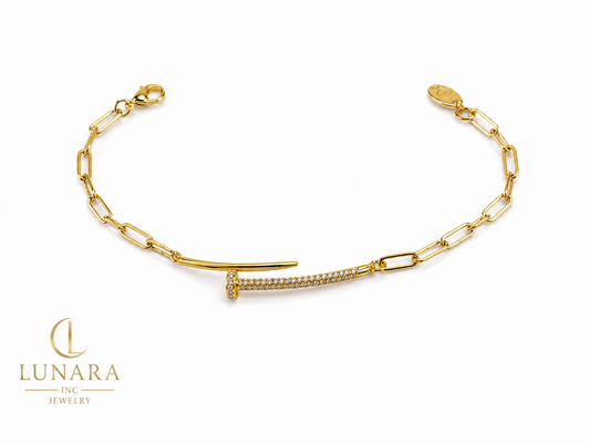 Lunara Golden Nail Bracelet