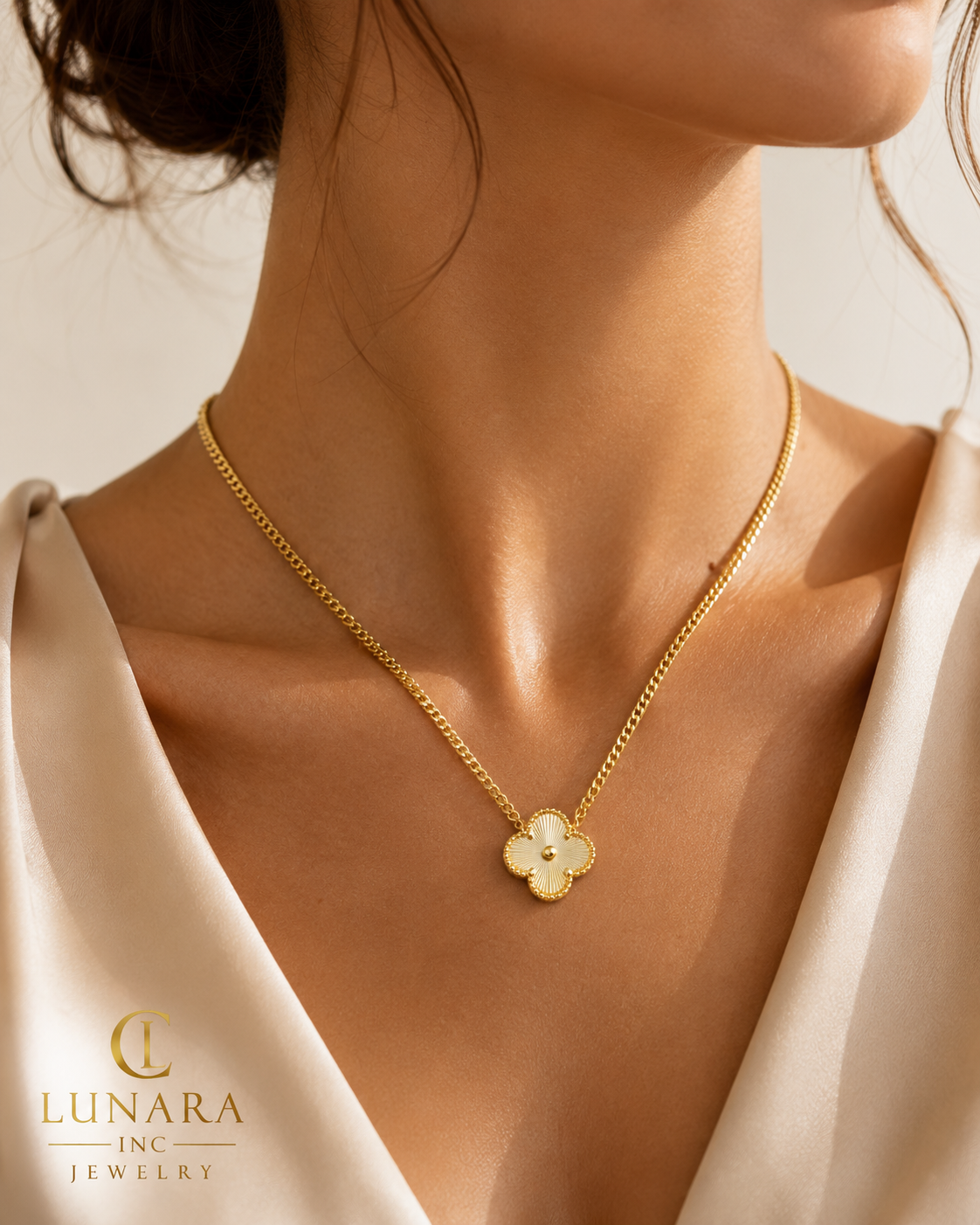 Golden Clover Necklace
