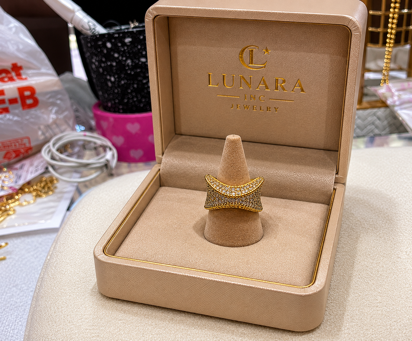 Lunara Wave Ring ✨