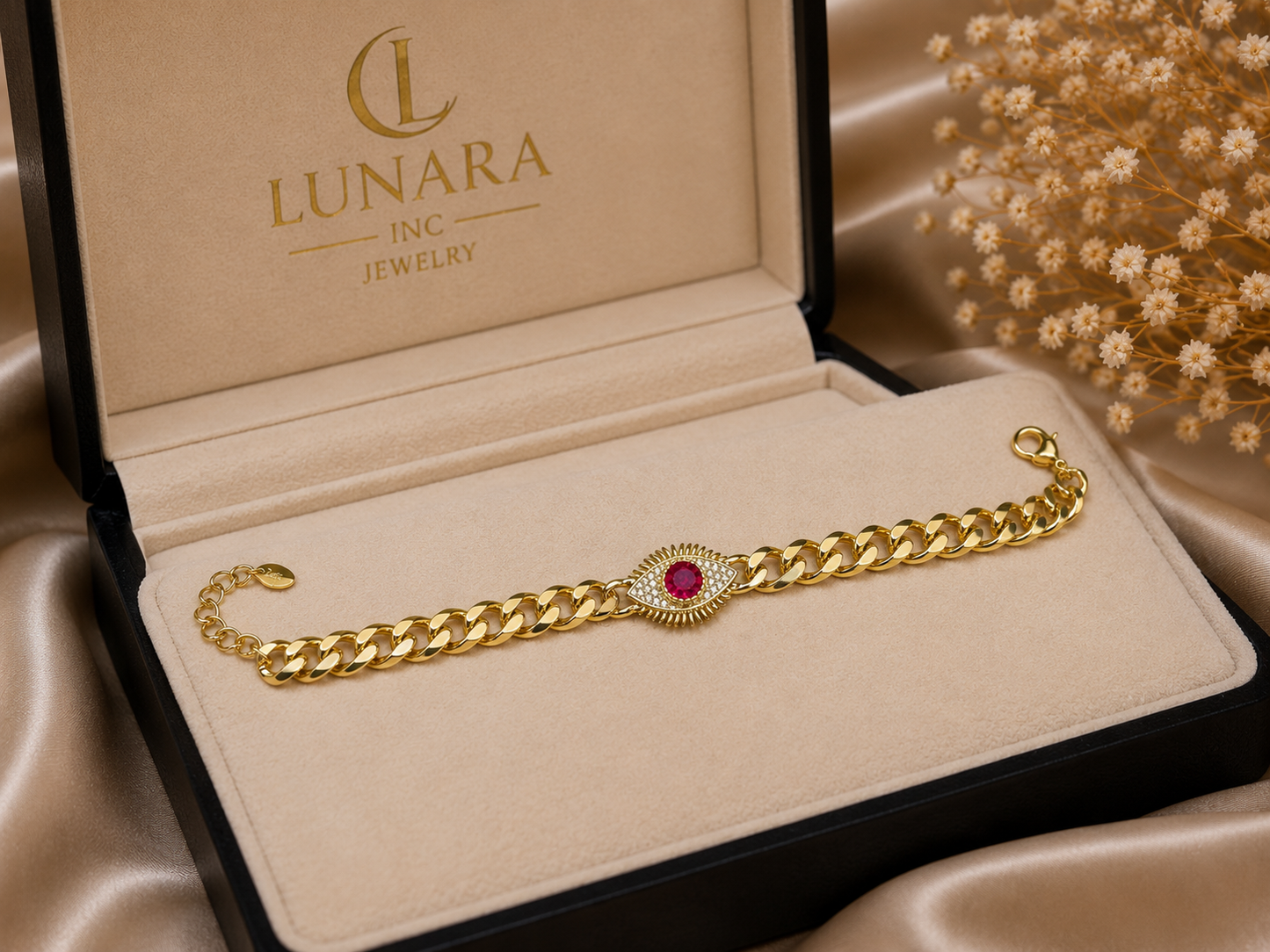 Lunara Ruby Eye Bracelet